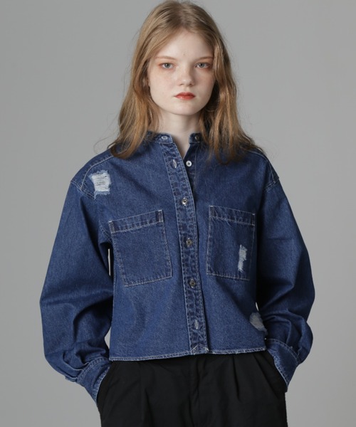 AVIREX（アヴィレックス） ブラウス シャツ 「Belle LINE」L/S DENIM