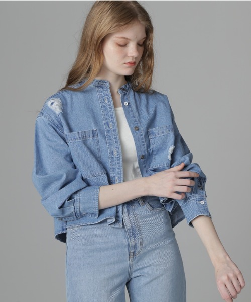 ブラウス シャツ 「Belle LINE」L/S DENIM SHIRT/デニムシャツ レディース