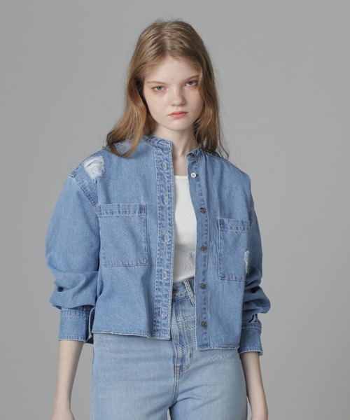 AVIREX（アヴィレックス） ブラウス シャツ 「Belle LINE」L/S DENIM