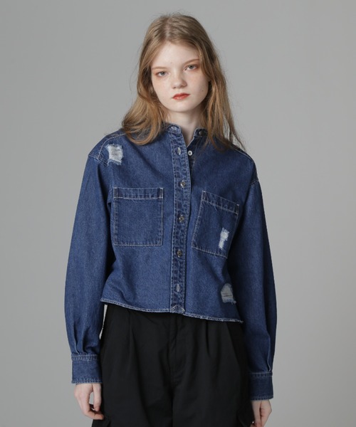 AVIREX（アヴィレックス） ブラウス シャツ 「Belle LINE」L/S DENIM