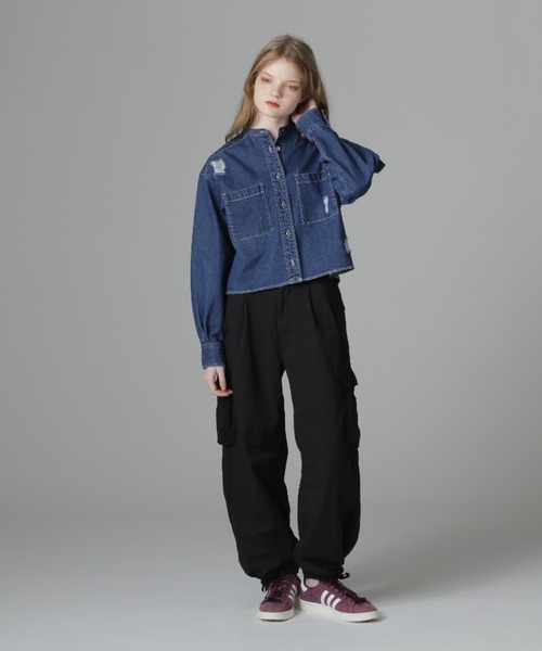 AVIREX（アヴィレックス） ブラウス シャツ 「Belle LINE」L/S DENIM 