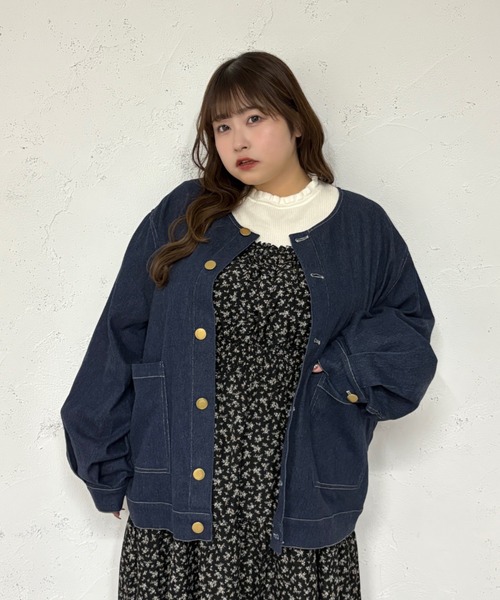Louiosy（ルオシー） ジャケット ノーカラージャケット 「大きいサイズ