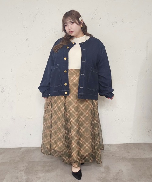 Louiosy（ルオシー） ジャケット ノーカラージャケット 「大きいサイズ