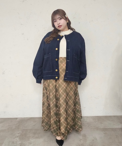 Louiosy（ルオシー） ジャケット ノーカラージャケット 「大きいサイズ