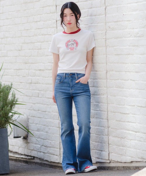 売れ筋商品|||リーバイス Tシャツ レディース トップス ESSENTIAL SPORTY TEE - Print T-shirt - caviar Levi's tシャツ Levi's/リーバイス エッセンシャル SPORTY T