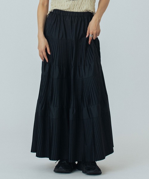 ROSE BUD スカート 「WEB・一部店舗限定」TIERED SKIRT