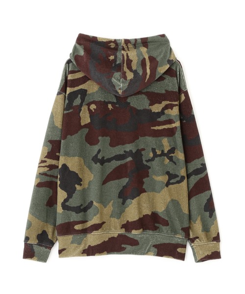 【AVIREX/アヴィレックス】パイル 迷彩 ジップアップ フーディー AVIREX パーカー 「直営店限定」PILE CAMO ZIP UP HOODIE