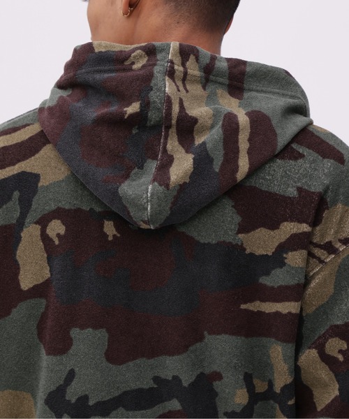 国内配送★AVIREX★パイル カモ ジップアップ フーディー 直営店限定》PILE CAMO ZIP UP HOODIE / パイル カモ ジップ
