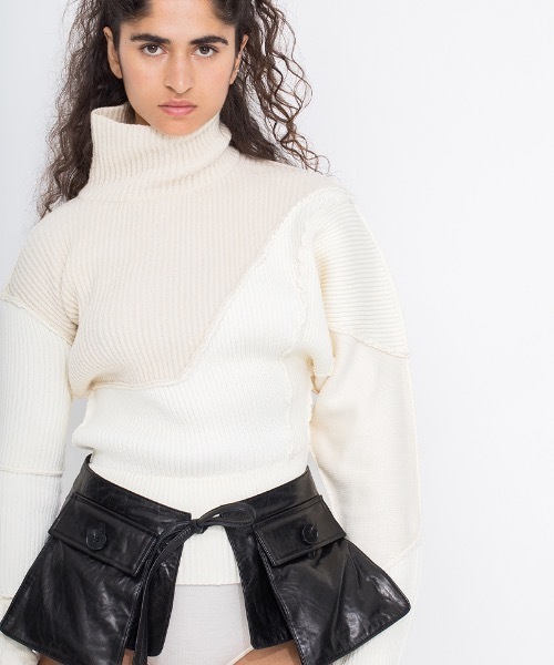 leinwande（ラインヴァンド） タートルネックニット ONE SIZE ホワイト