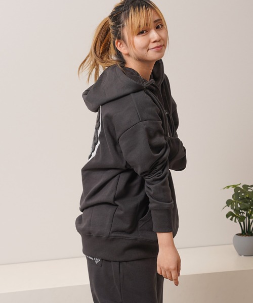 パーカー ハート サガラ刺繍 スウェットパーカー「セットアップ 可能」/ Heart Sagara Embroidery Sweatshirt Hoo パーカー ハート サガラ刺繍 スウェットパーカー「セットアップ