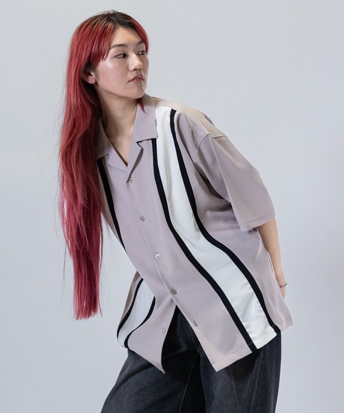 新品未使用♪日本未入荷 カラーシャツ♪ nofl】今治ストライプラウンドカラーシャツ 644209610 | ナチュラル服