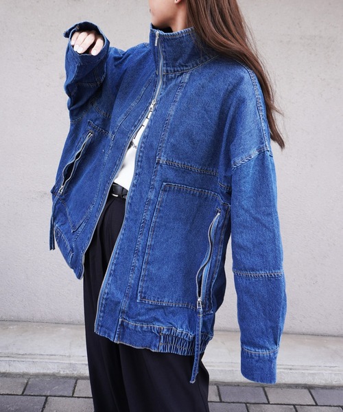 archive APC デニムスタンドカラーブルゾン gossara（ゴサラ） ブルゾン アウター デニムスタンドブルゾン