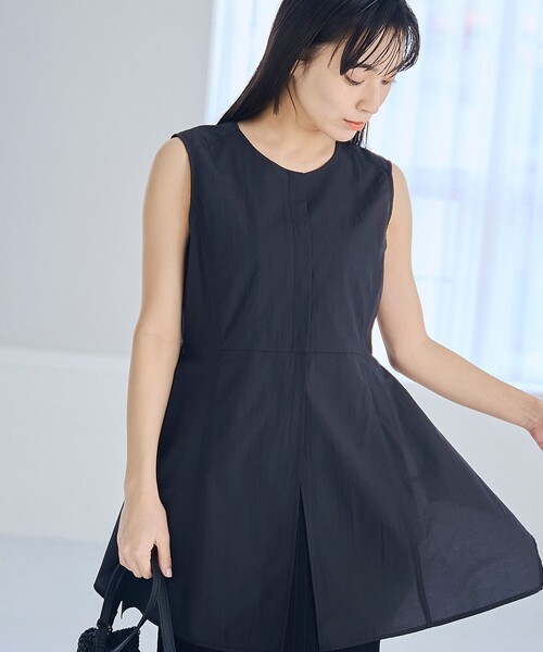 RONEL ブラウス シャツ ライトノースリーブチュニックブラウス