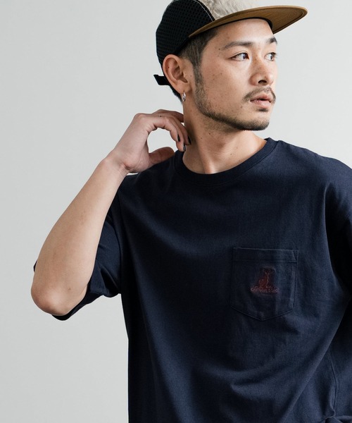 tシャツ CAPTAIN STAG キャプテンスタッグ オーバーサイズ ポケット付きワンポイントロゴクルーネック半袖Tシャツ メンズ レディース | CAPTAIN STAG | 06