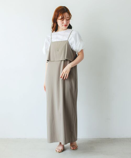 le.coeur blanc ワンピース RNストレッチキャミワンピース