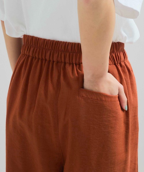 【新品】LE CERCLE par ropé 麻調リラックスワイドパンツ セール】麻調リラックスワイドパンツ（その他パンツ）｜LE