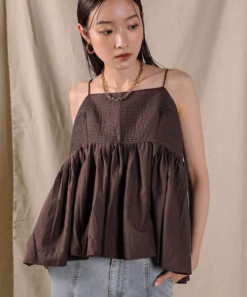ベスト ジレ ピンタックキャミソールビスチェ レディース en CAnAF ベスト ジレ ピンタックキャミソールビスチェ