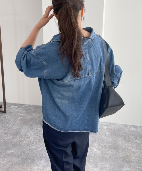 「fredy emue」 長袖シャツ 38 ブルー レディース fredy emue 「fredy emue」 長袖シャツ 38 サックスブルー
