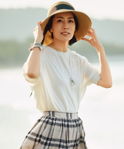 tシャツ ドレーピードルマンスリーブ ニットソー レディース
