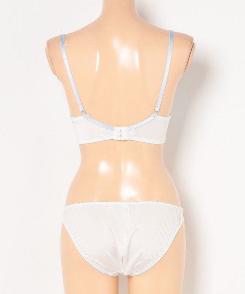 値下げ　SEZANE ブラショーツセット ふんわりフェザーシフォンブラショーツセット(サックス) - メルカリ