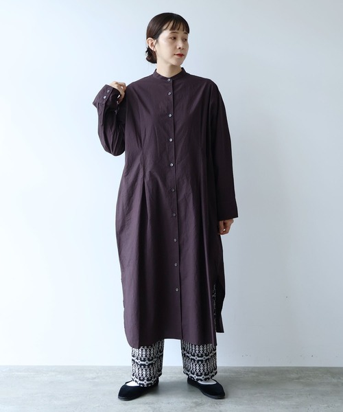 yuni recycled cotton tuck ワンピース ホワイト AMBIDEX Store yuni/yuni/ワンピース/無地ワンピース