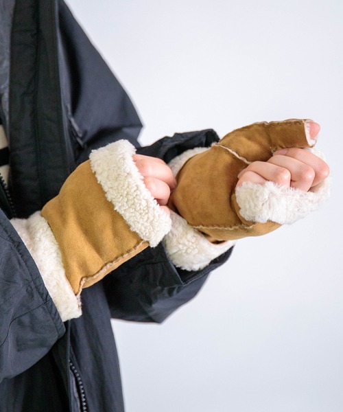 Glencroft 手袋 MOUTON FINGERLESS MITTS / ムートンフィンガーレス