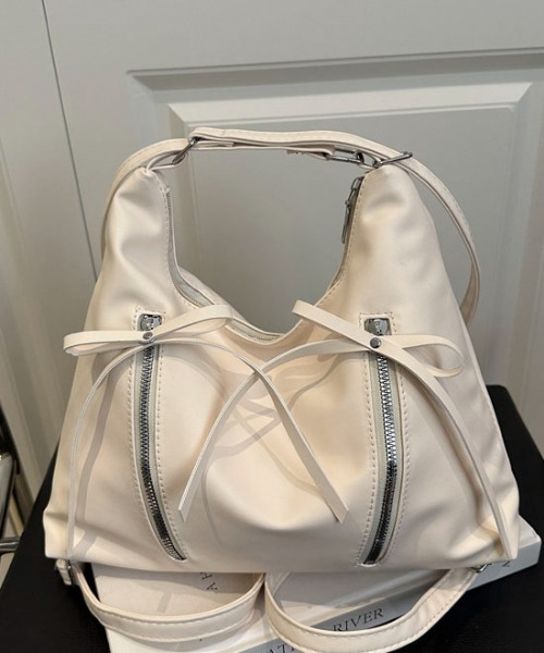 ショルダーバッグ バッグ 3WAYジップリボントライアングルショルダー