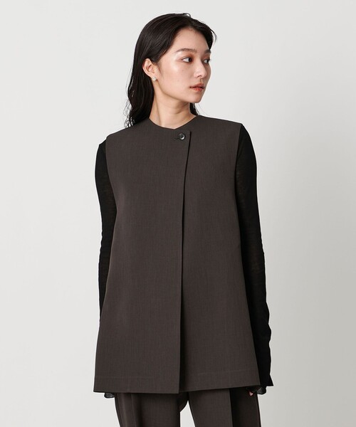 美品✨マルウユナイテッドアローズ ジレ ベスト ロング ベルト 2way 黒 MARW UNITED ARROWS ベスト ジレ 「MARW ARROWS」ウエスト