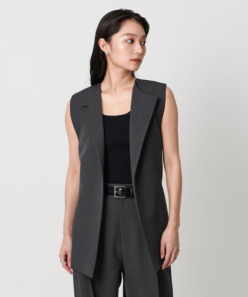 MARW UNITED ARROWS ウエストベルトジレ　ブラック MARW UNITED ARROWS ベスト ジレ 「MARW ARROWS」ウエスト