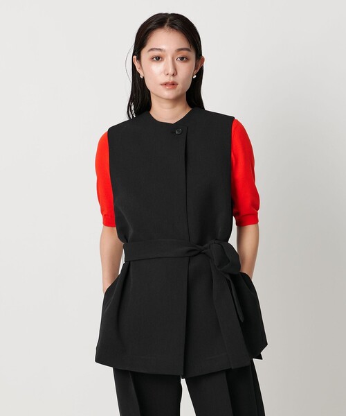 MARW UNITED ARROWS ウエストベルトジレ　ブラック MARW UNITED ARROWS ベスト ジレ 「MARW ARROWS」ウエスト