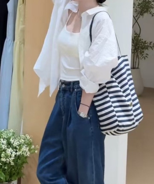 ブラウス シャツ 背スリットブラウス レディース