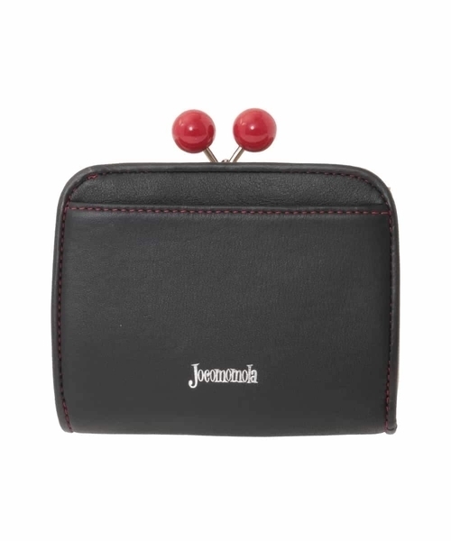 Jocomomola（ホコモモラ） 財布 アニマルステッチがま口二つ折り財布