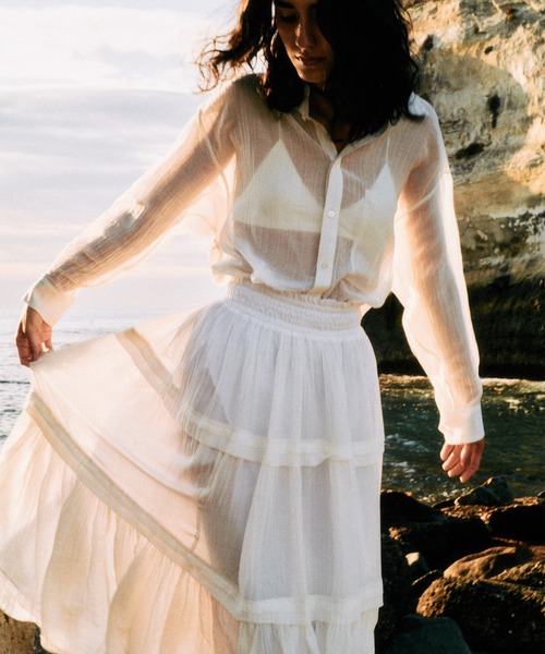 anuans（アニュアンス） 長袖シャツ FREE ホワイト レディース