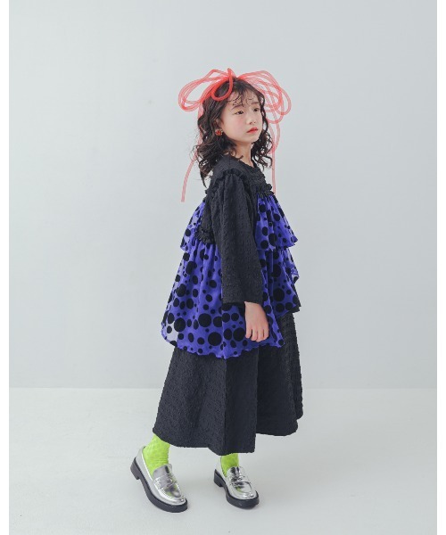 ワンピース シャワードットレイヤードワンピース キッズ 子供服 女の子 | unica | 09
