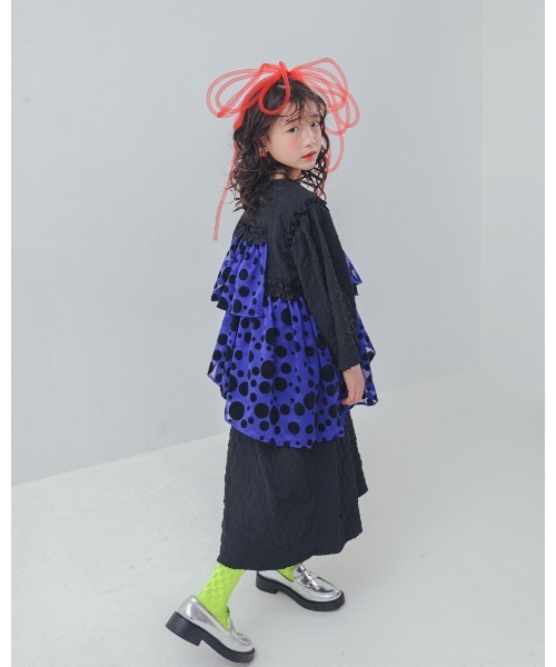 ワンピース シャワードットレイヤードワンピース キッズ 子供服 女の子 | unica | 10