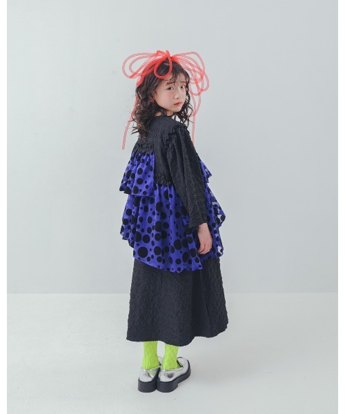 ワンピース シャワードットレイヤードワンピース キッズ 子供服 女の子 | unica | 12