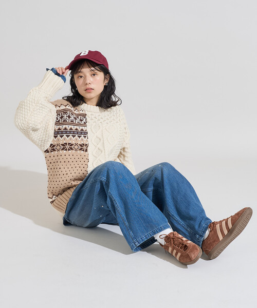 期間限定です！HYKE ノルディック　セーターケープ FREAK'S STORE（フリークスストア） ニット セーター ケーブル