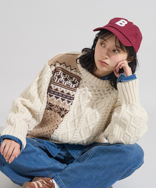 FREAK'S STOREセーター　アルパカ　ノルディック FREAK'S STORE/ノルディック柄 ジップニット｜Daytona Park(FREAK'S