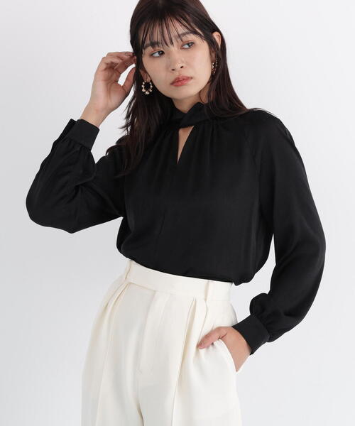 【美品】PINKY & DIANNE スタンドカラージャカードブラウス セール】 スタンドカラージャカードブラウス （シャツ・ブラウス