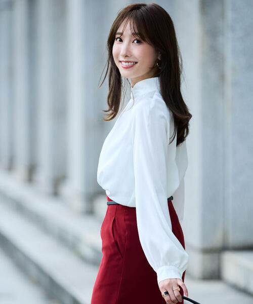 タグ付き新品★Pinky&Dianneドットプリントギャザーブラウス PINKY&DIANNE（ピンキー アンド ダイアン） ブラウス シャツ 「WEB限定