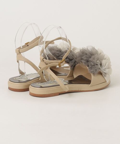 「PIPPICHIC」 フラットサンダル 37.5 ベージュ レディース_画像2