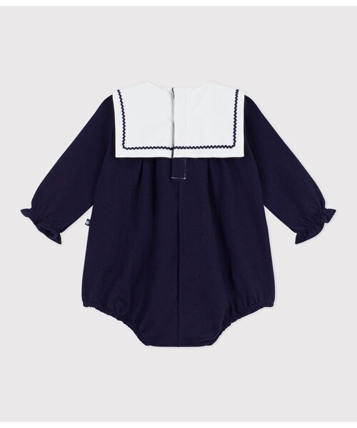【新品】MARSOU ロンパース 6m,12m PETIT BATEAU（プチバトー） ベビー服 ロンパース 長袖コンビネゾン
