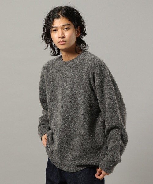 セールDOUBLE ZIP COVERALL KNIT JACKET &frasl; ダブルジップカバーオール RAGEBLUE ブルゾン M ブルー ウール・ニット 無地 ミドル丈 フードなし ボタン留め