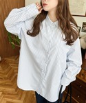 ブラウス シャツ アソートセール長袖ストライプ...の詳細画像3