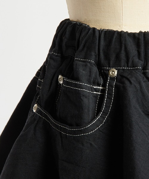 デニムスカート 6ozデニム　レイヤードデニムスカートの画像