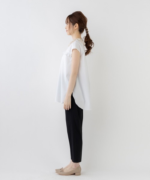 「Sono」 ノースリーブシャツ 1 ネイビー レディース_画像8
