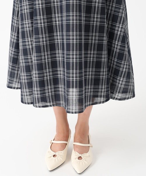 「MISCH MASCH」 半袖ワンピース フリ- ブラック レディース_画像9