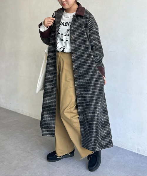 「CPCM」 ステンカラーコート FREE アイボリー レディース_画像4