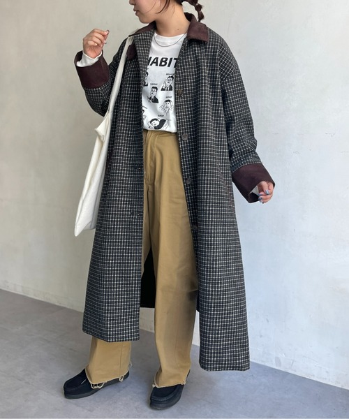 「CPCM」 ステンカラーコート FREE アイボリー レディース_画像5