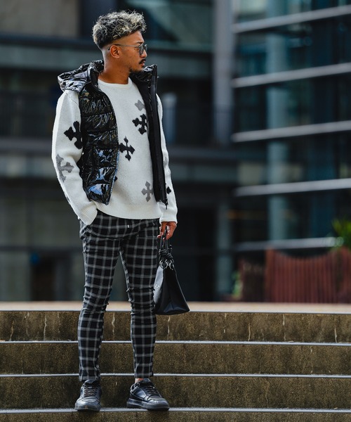 adamsJUGGLER ダウンベスト ベスト RTEG Z.TレザーO.Eベスト メンズ